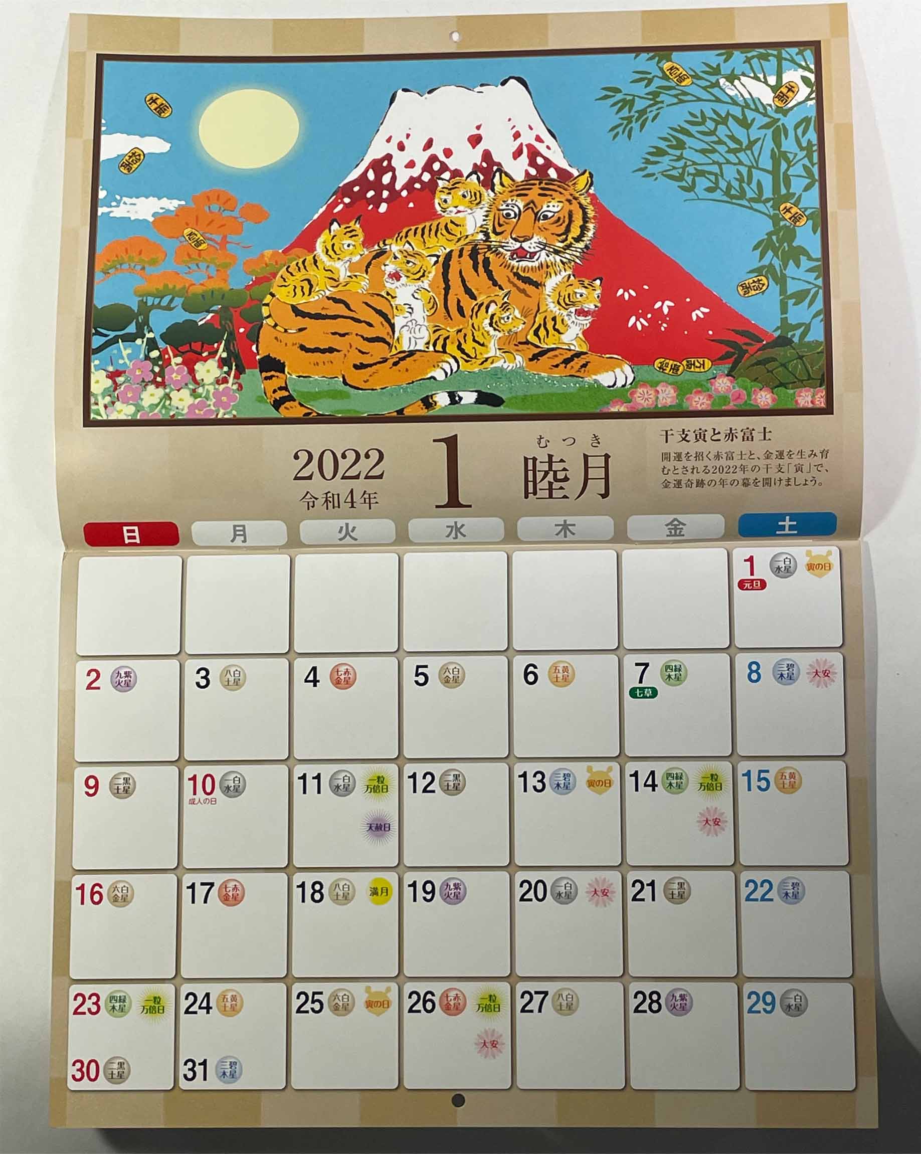 2022年金運カレンダー
